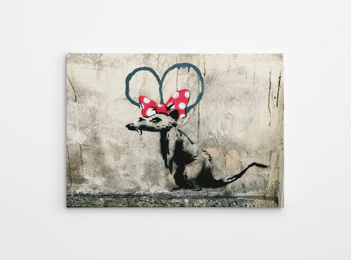 Wallity Lienzo Decorativo Banksy WY21 (70 x 100 cm)